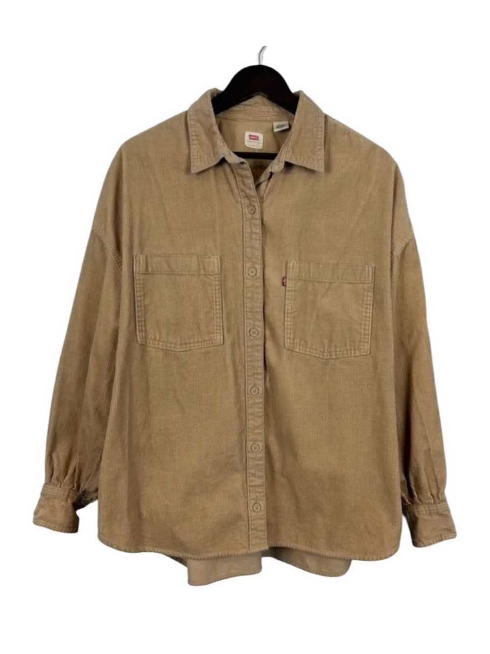 Levi's Corduroy Button-Down Shirt in Khaki Size Large